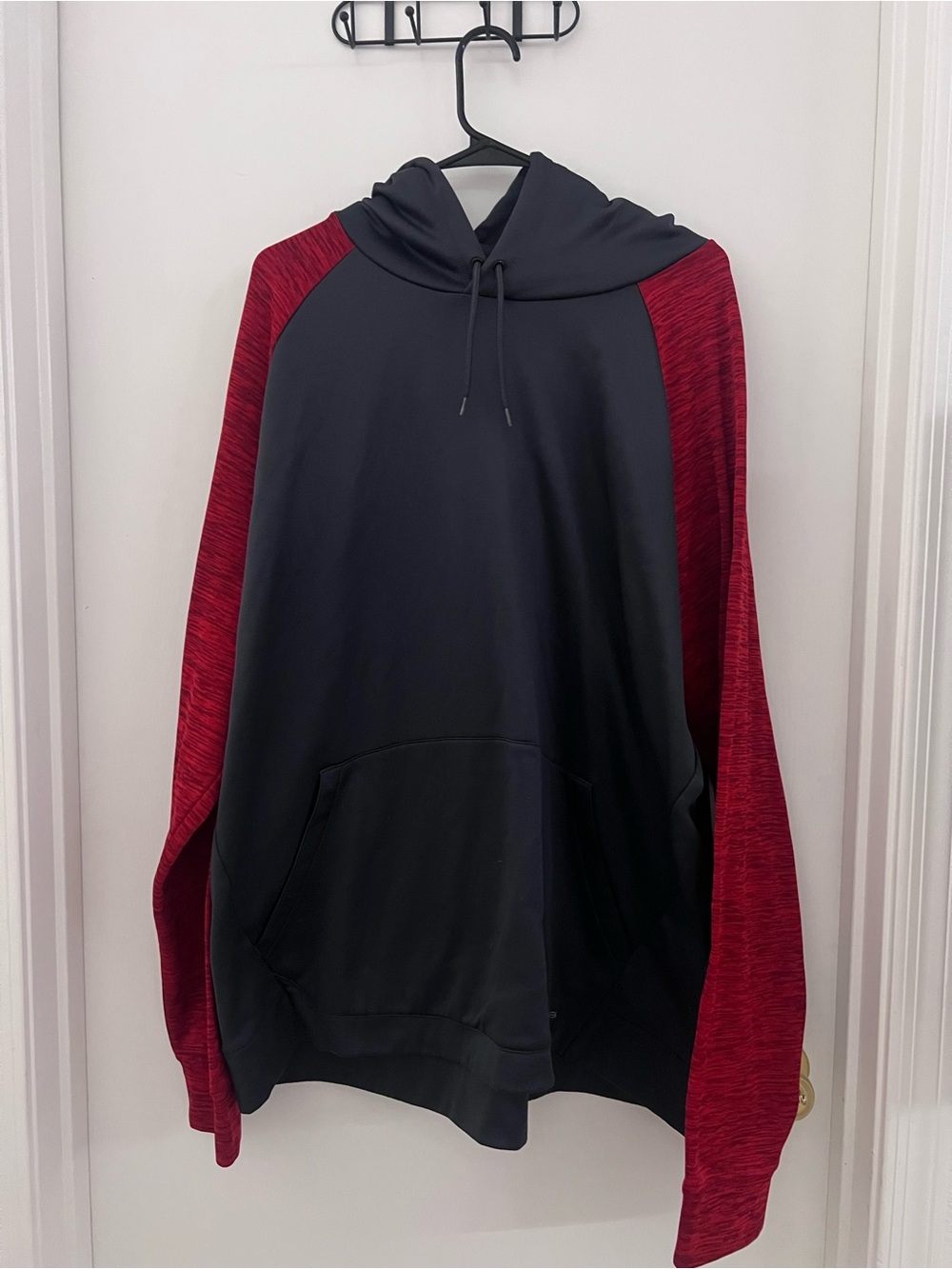Tek Gear WarmTek Men’s 3XLT Black Red Athletic Hoodie Pullover Big & Tall